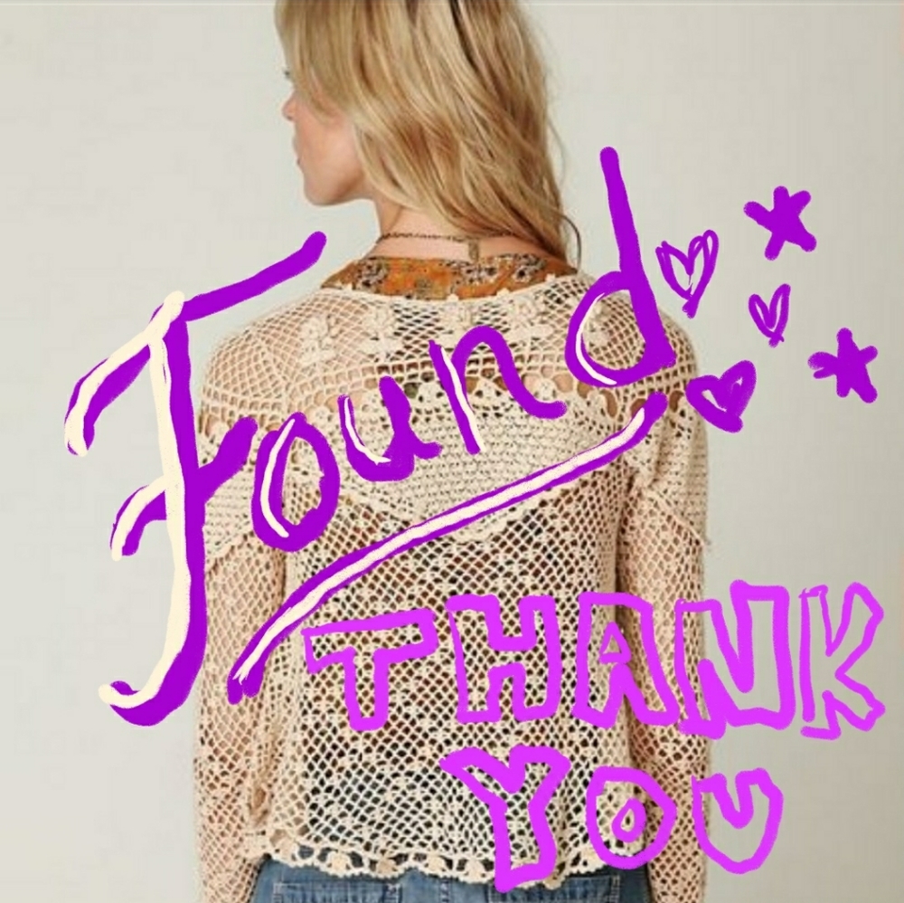 ☆ Found ☆ New Romantics Crochet Cardigan